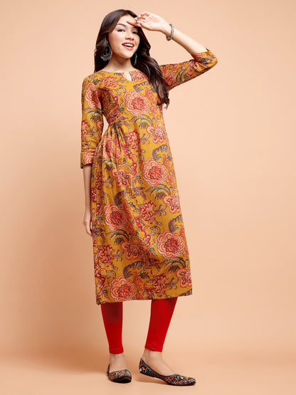 ALANKARI Floral Printed Pure Cotton Kurta