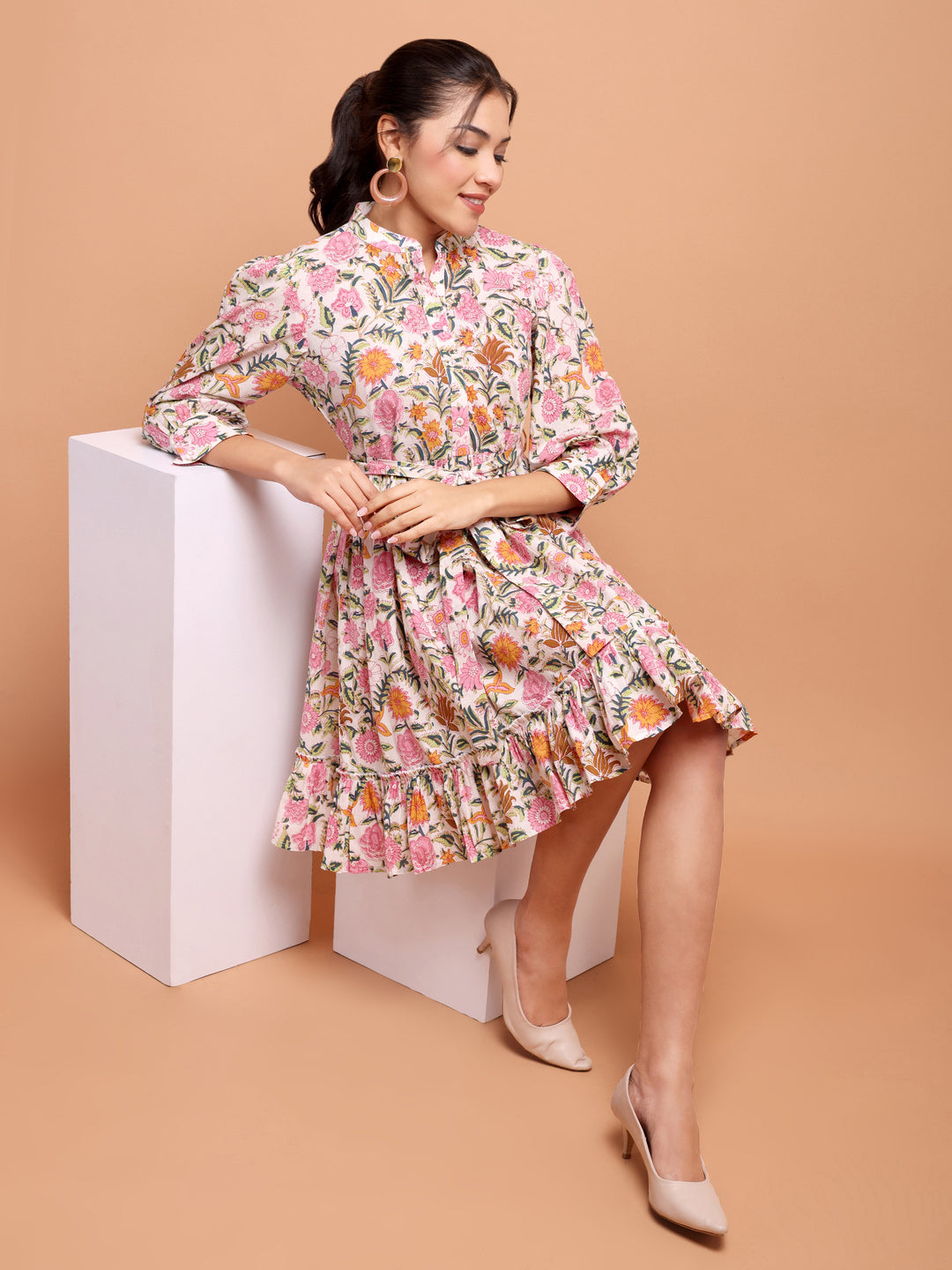 Sanghaneri Summer dress with belt